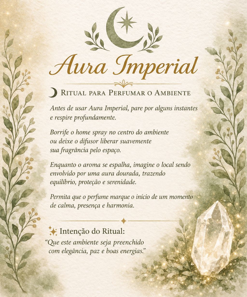 Arte sensorial da fragrância Aura Imperial