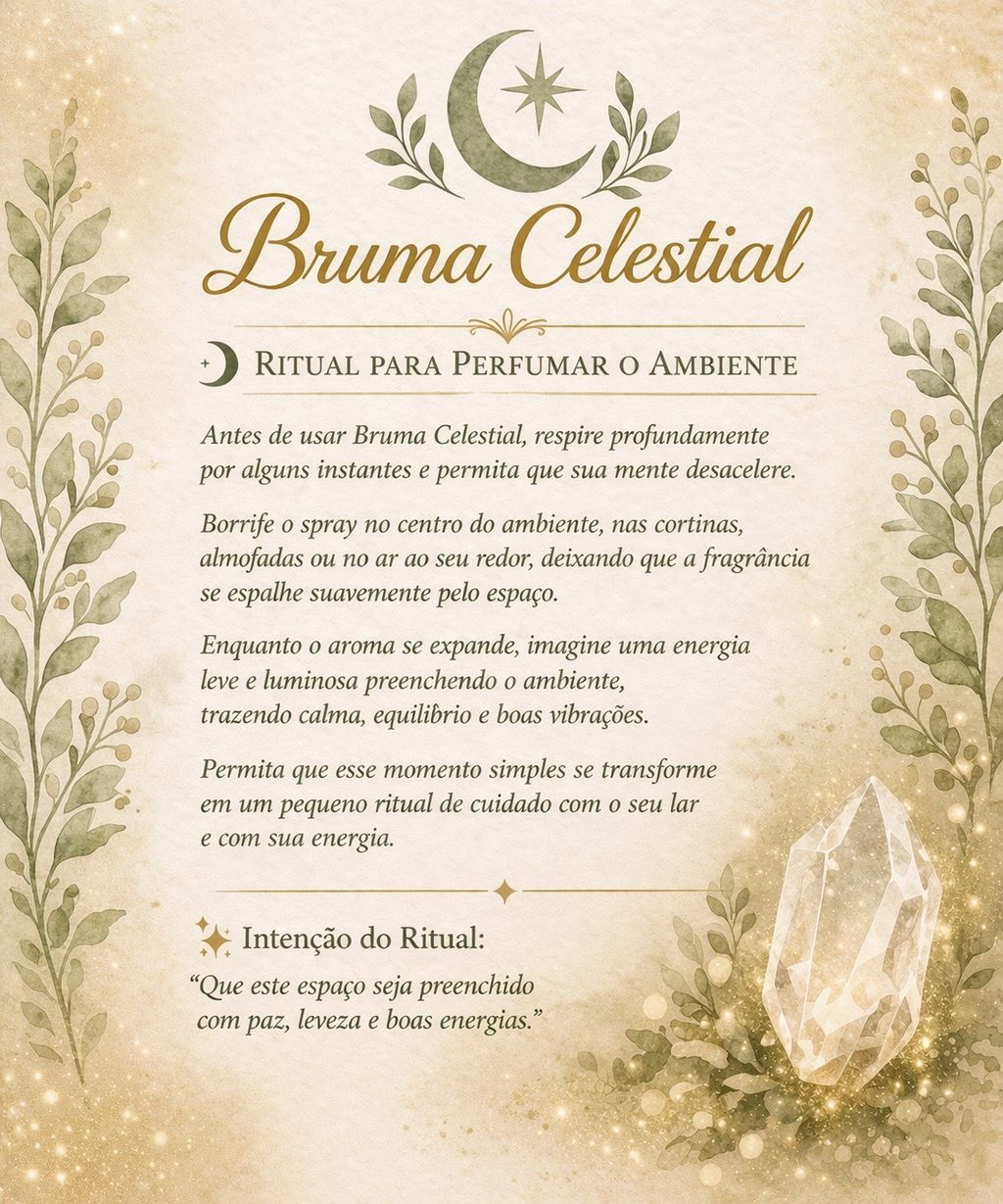 Arte sensorial da fragrância Bruma Celestial