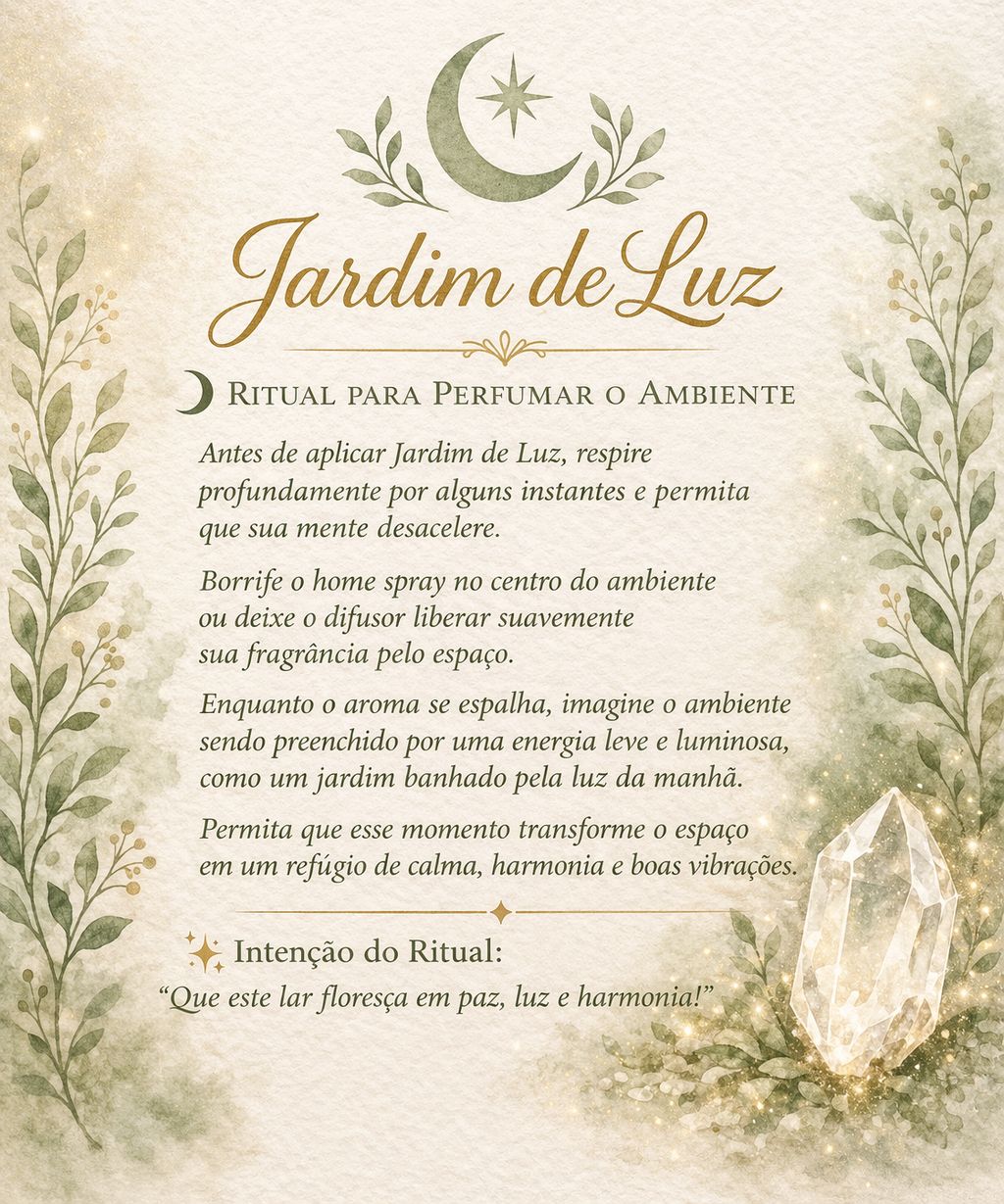 Arte sensorial da fragrância Jardim de Luz